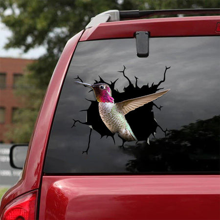 [sk1755-snf-tnt]-hummingbird-crack-sticker-bird-lover