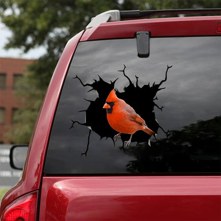 [sk1938-snf-tnt]-cardinal-crack-sticker-birds-lover