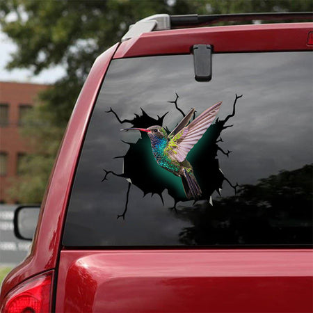 [sk1758-snf-tnt]-hummingbird-crack-sticker-bird-lover