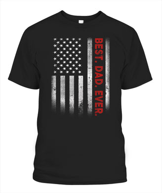 Best Dad Ever American Flag Tshirt Fathers Day Gift TShirt