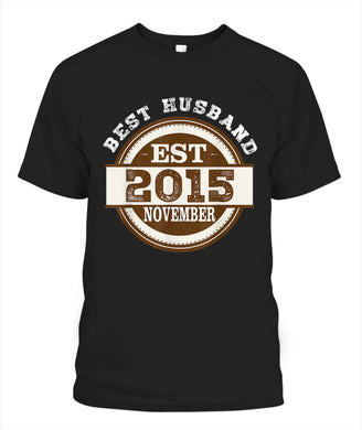 Best Husband Est 2015 November Wedding Anniversary Gift Tee Shirt