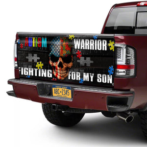 Autism Awareness American Warrior truck Tailgate Decal Sticker Wrap Tailgate Wrap Decals For Trucks