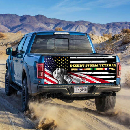Desert Storm Veterans truck Tailgate Decal Sticker Wrap Veteran Day Veteran Gifts Veteran Decoration Idea Tailgate Wrap Decals For Trucks