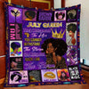 July Black Queen Blanket - Camellia Print