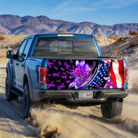 Fibromyalgia Awareness truck Tailgate Decal Sticker Wrap Faith Hope Love Tailgate Wrap Decals For Trucks