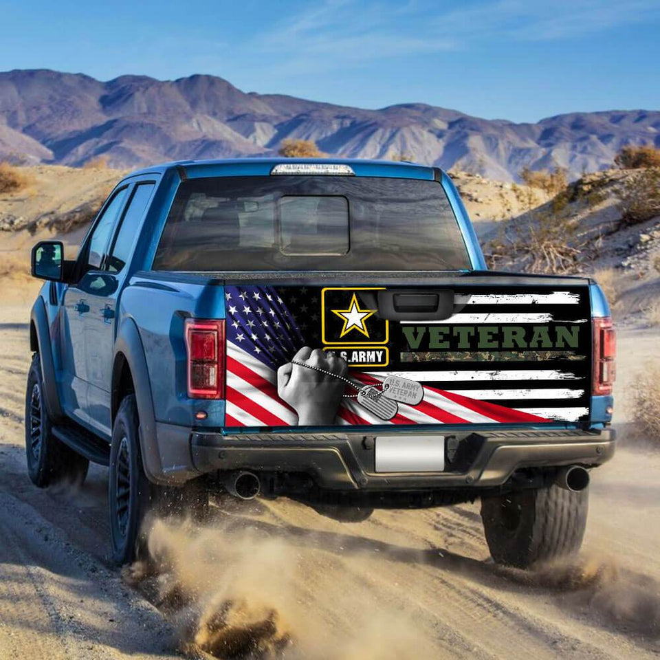 United States Army Veterans truck Tailgate Decal Sticker Wrap Tailgate Wrap Decals For Trucks