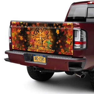 Jesus Christian Happy Thanksgiving Truck Tailgate Decal Sticker Wrap Trucks