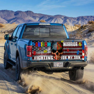 Autism Awareness American Warrior truck Tailgate Decal Sticker Wrap Tailgate Wrap Decals For Trucks