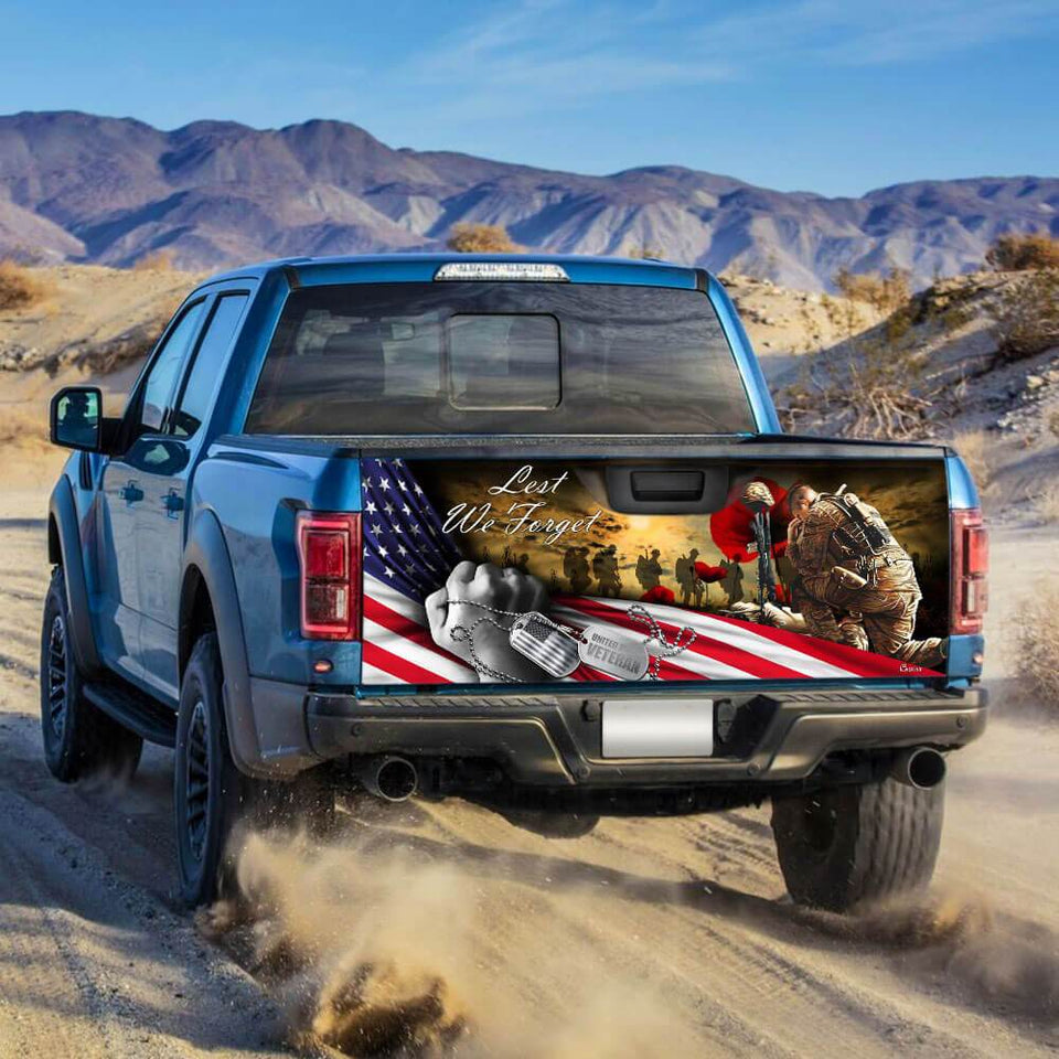 U.s. Veteran Remembrance Day truck Tailgate Decal Sticker Wrap Tailgate Wrap Decals For Trucks