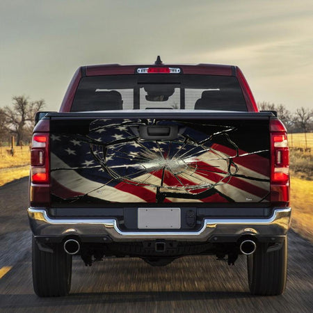 U.s Flag Breaking Tailgate Graphic truck Tailgate Decal Sticker Wrap Tailgate Wrap Decals For Trucks
