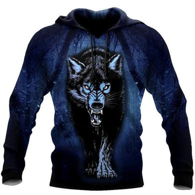 Night Wolf 3D All Over Print Hoodie HHT07