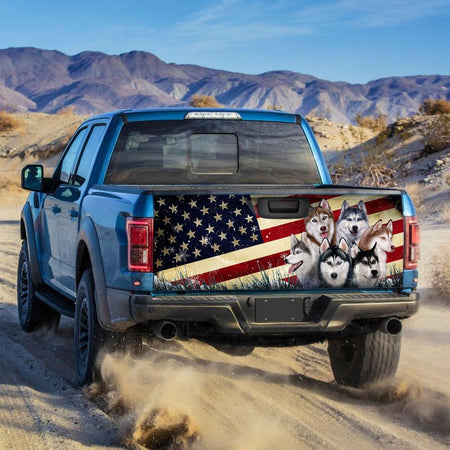 Husky American truck Tailgate Decal Sticker Wrap Tailgate Wrap Decals For Trucks
