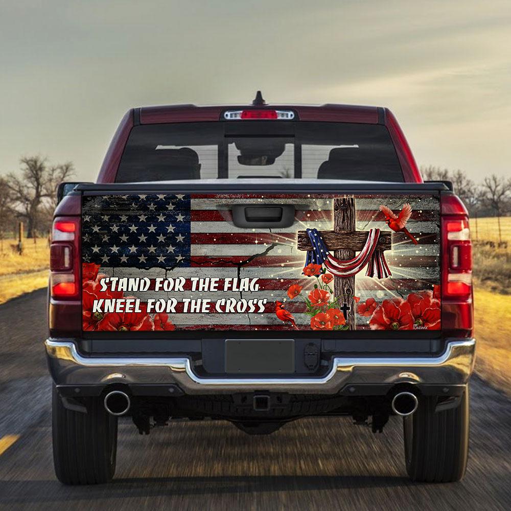 Jesus Christ United We Stand truck Tailgate Decal Sticker Wrap Tailgate Wrap Decals For Trucks