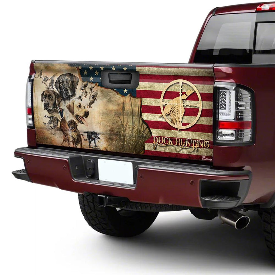 Labrador Retriever Hunting truck Tailgate Decal Sticker Wrap Tailgate Wrap Decals For Trucks