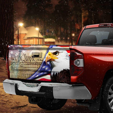 American Eagle Patrico truck Tailgate Decal Sticker Wrap We The People Tailgate Wrap Decals For Trucks