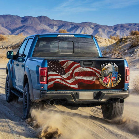 Home Of The Free Because Of The Bratruck Tailgate Decal Sticker Wrap Tailgate Wrap Decals For Trucks