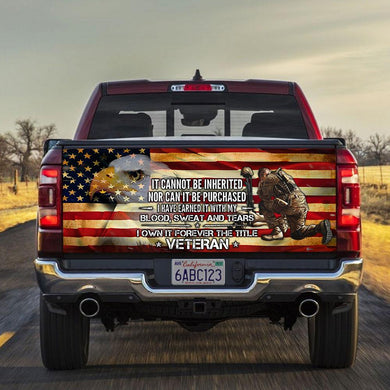 Forever The Title Veterans truck Tailgate Decal Sticker Wrap Veteran Day Veteran Gifts Veteran Decoration Idea Tailgate Wrap Decals For Trucks