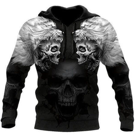 Wolf Skulls Art Hoodie For Men And Women TQH