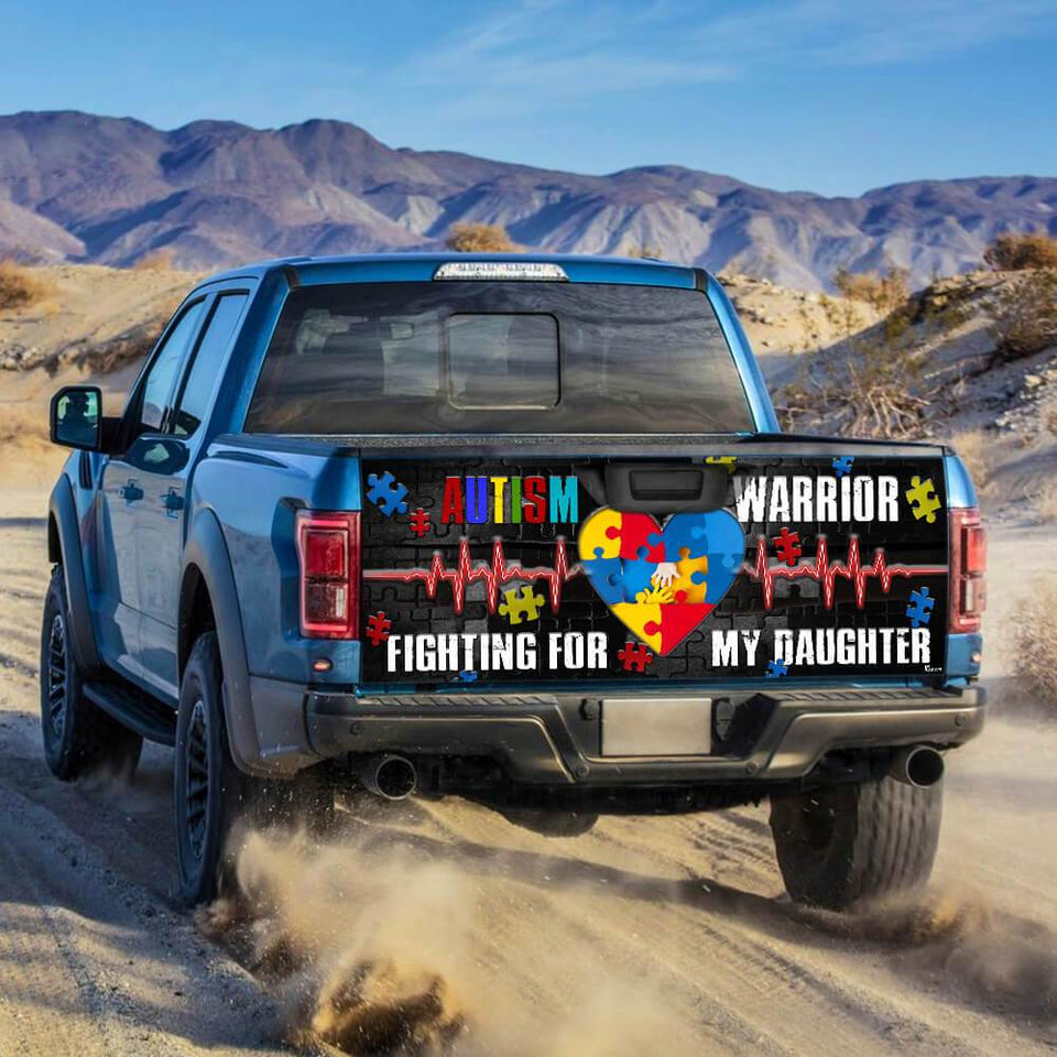 A Heart Of Autism Warrico truck Tailgate Decal Sticker Wrap Tailgate Wrap Decals For Trucks