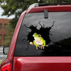 [sk1877-snf-tnt]-funny-frog-crack-car-sticker