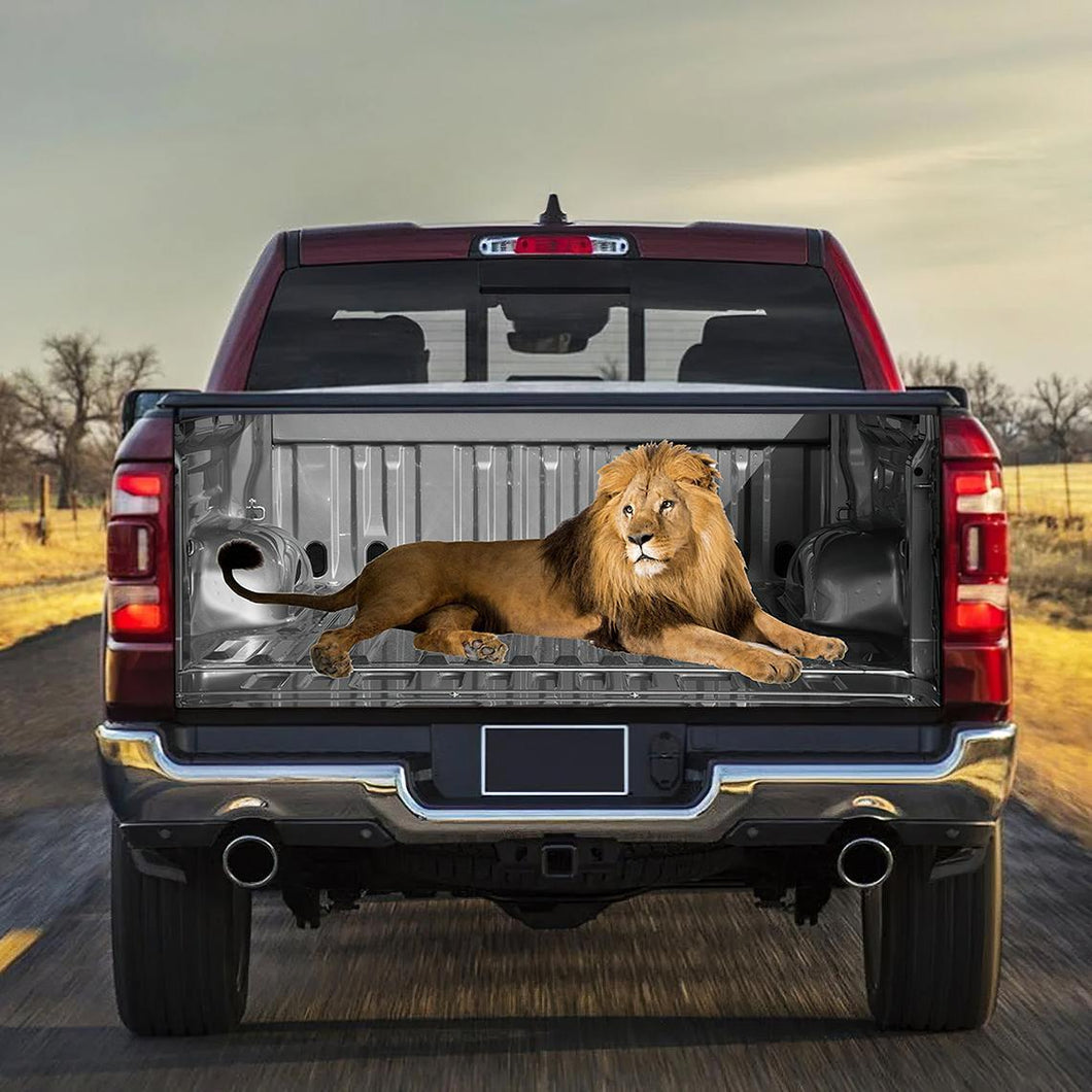 Lion Funny Graphic Art Tailgate Wrap Decal Tailgate Sticker For Trucks