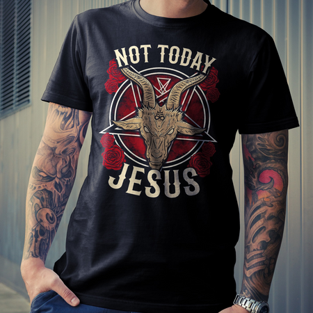 [HA-auh-ptd] Not today Jesus Unisex Shirt