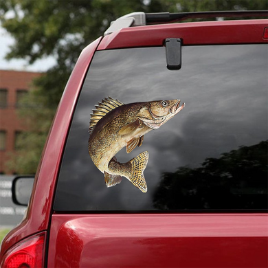 [dt0918-snf-tnt]-walleye-crack-car-sticker-fish-lovers