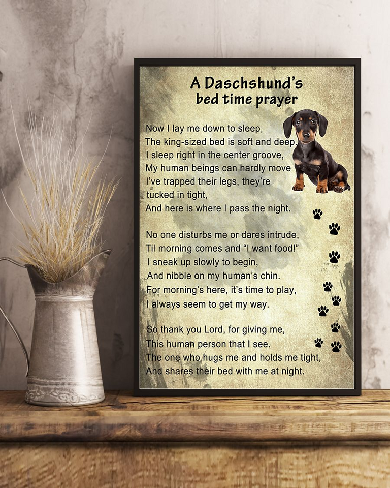 [ha0159-snf-ptd]-dachshund-poster-dogs-lover