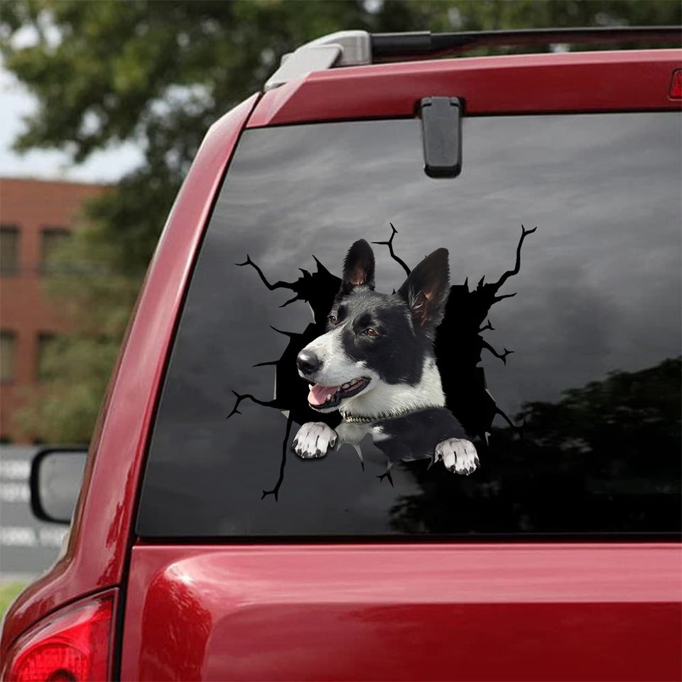 [sk1264-snf-vdt]-karelian-bear-crack-car-sticker-dogs-lover