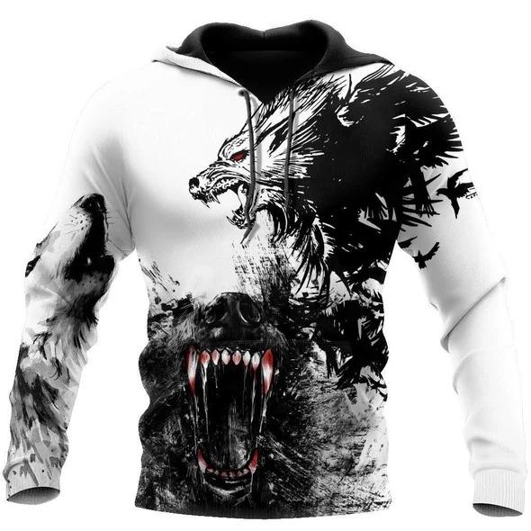 Wolf Bleed For You 3D Over Printed Hoodie for Men and Women