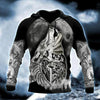 Wolf Spirit Tattoo Style 3D All Over Printed Hoodie Shirt by SUN QB05