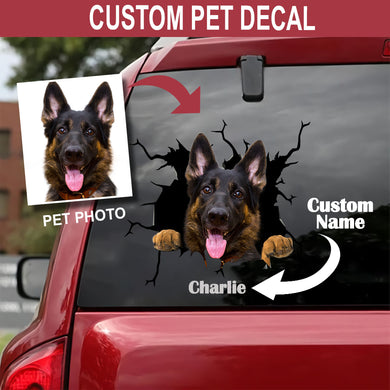 Personalized Your Pet German Shepherd Crack Duck Decal Kawaii Transfer Stickers Gifts For Guys