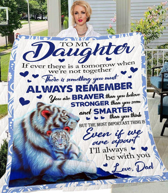 To My Daughter Tiger Blanket - Camellia Print