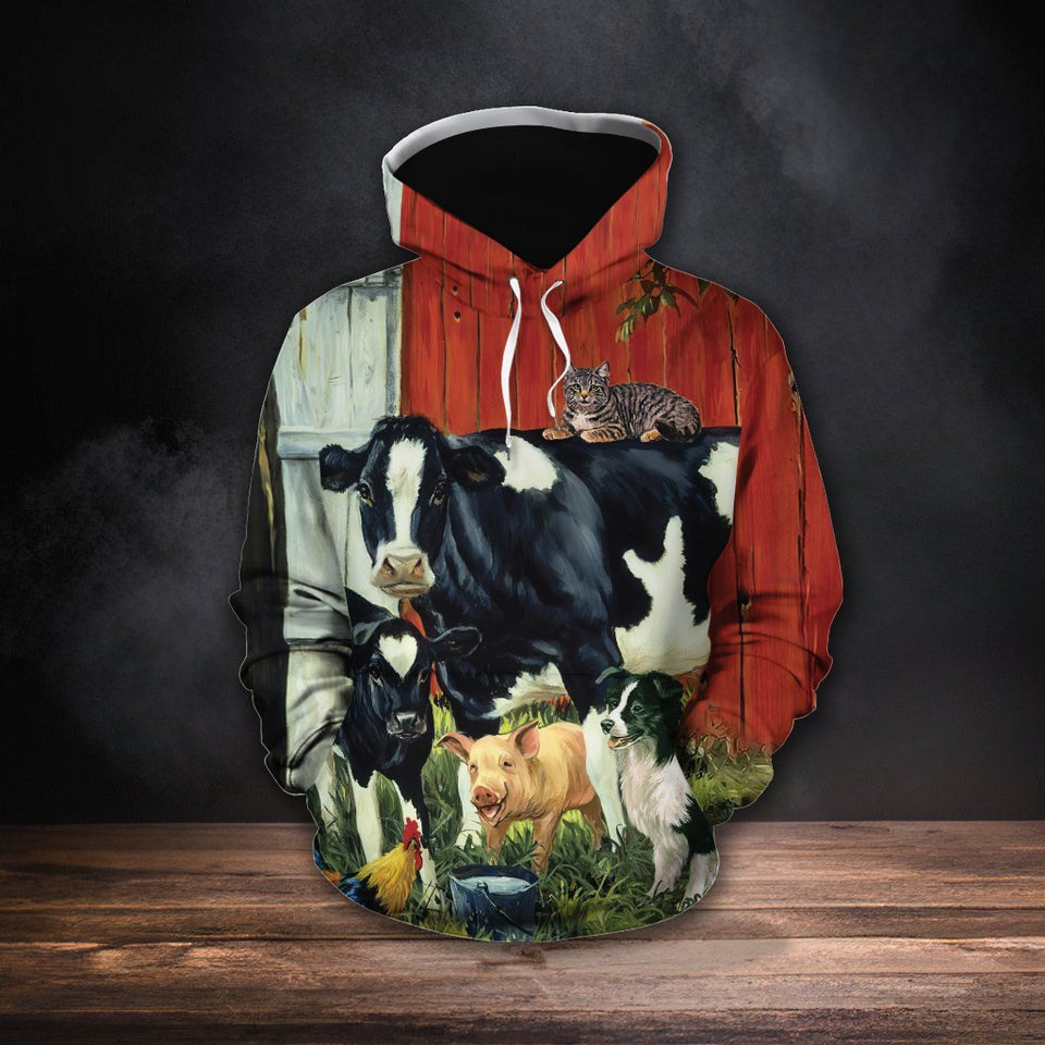 Cow Happy Farm Hoodie 36