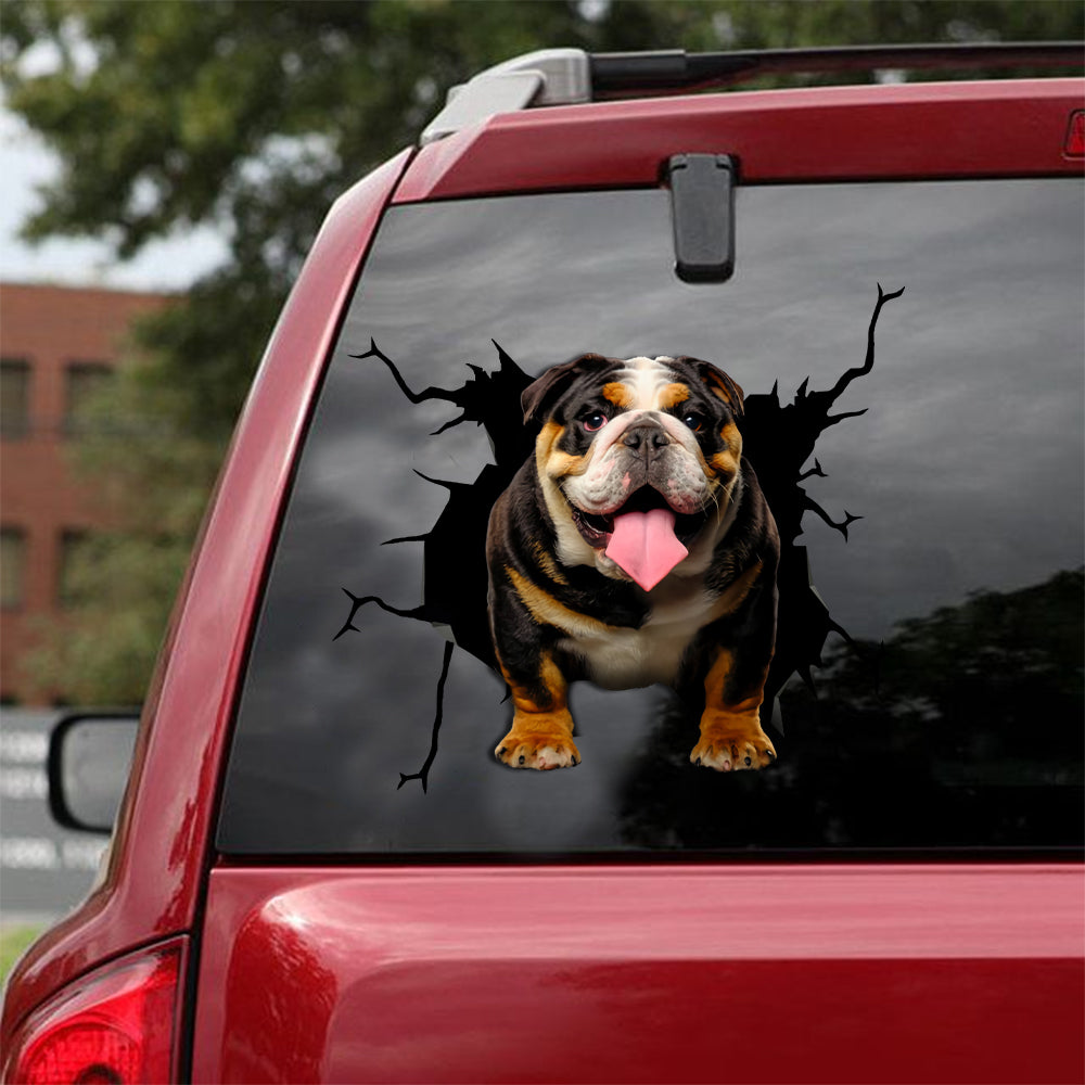 [dt0005-snf-lad]-english-bulldog-crack-car-sticker-dogs-lover
