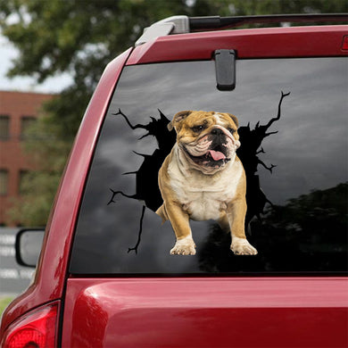 [dt0006-snf-lad]-english-bulldog-crack-car-sticker-dogs-lover