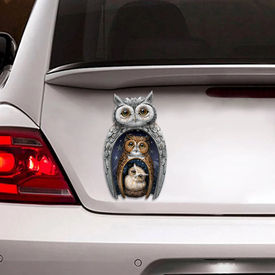 [sk1653-snf-tnt]-owl-car-sticker-pets-lover