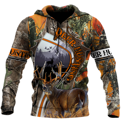 3D All Over Print Camo Deer Hunter Hoodie DD08102001