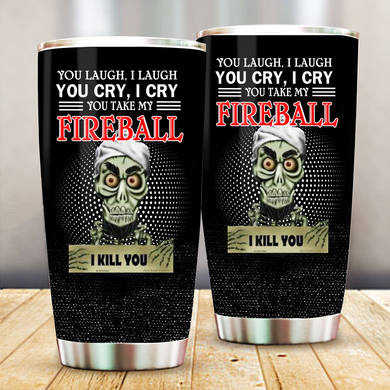 Fireball Achemed Skull Tumbler Cup TC1405 - Camellia Print