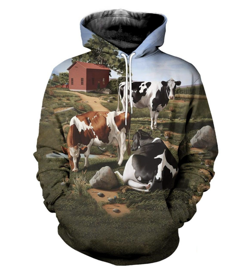 Cow Happy Farm Hoodie 34