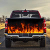 Red Flame Graphic Art Tailgate Wrap Decal Tailgate Sticker For Trucks