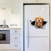 [sk0420-snf-PTD] Funny golden Crack fridge Sticker dogs Lover - Camellia Print