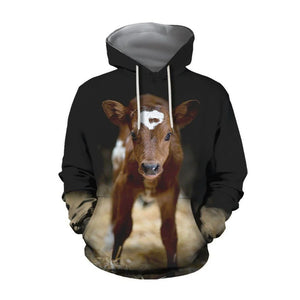 H BEAUTIFUL BABY COW 3D ALL OVER PRINTED SHIRT