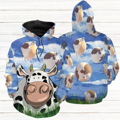 H FAT COW 3D ALL OVER PRINTED SHIRT