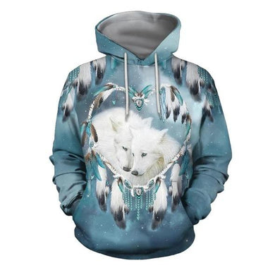 Couple Wolf Hoodie Tshirt for Men and Women